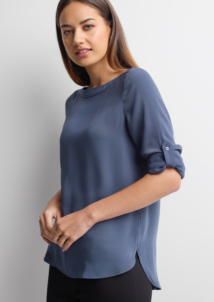 Biz Collection Ladies Madison Boatneck Blouse