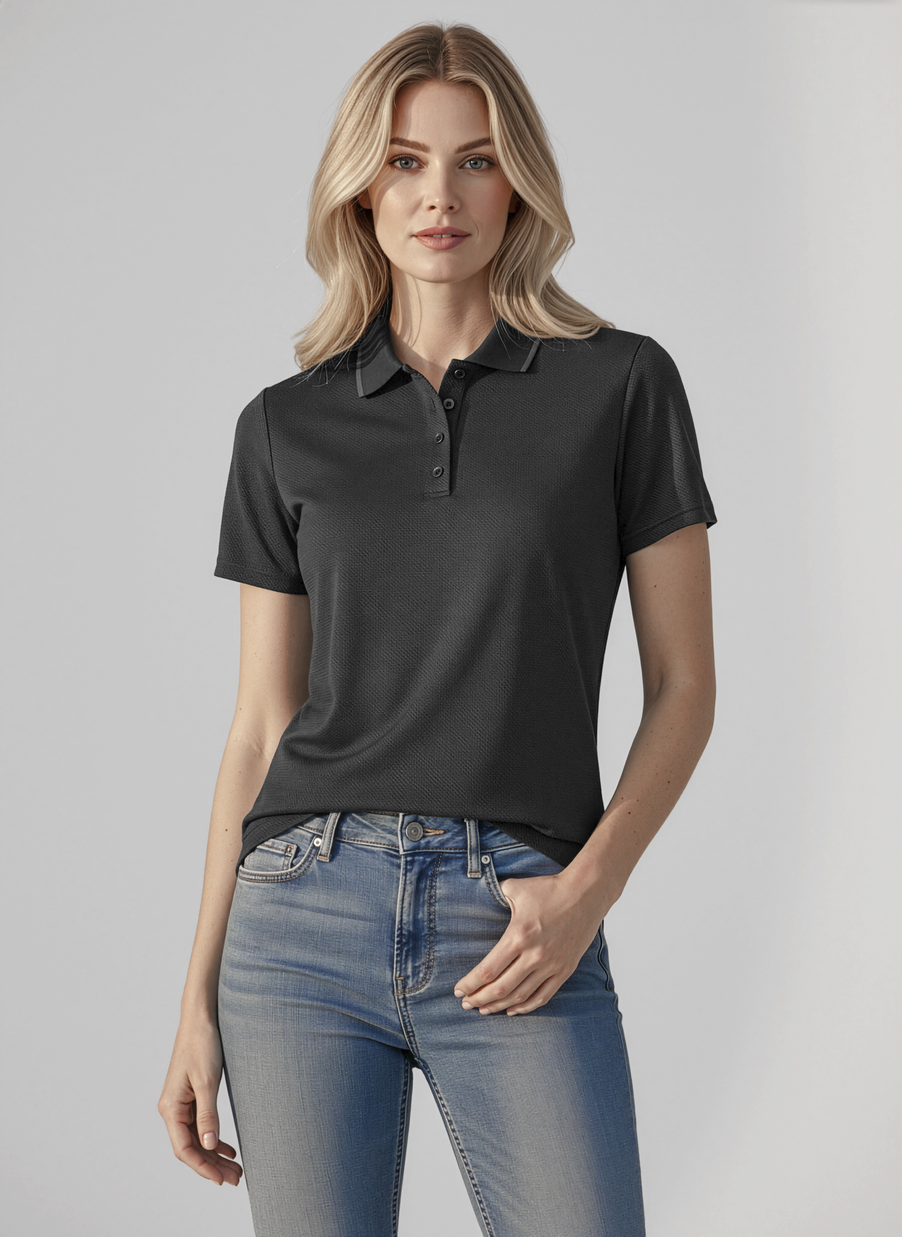 Echo Womens Houndstooth Polo