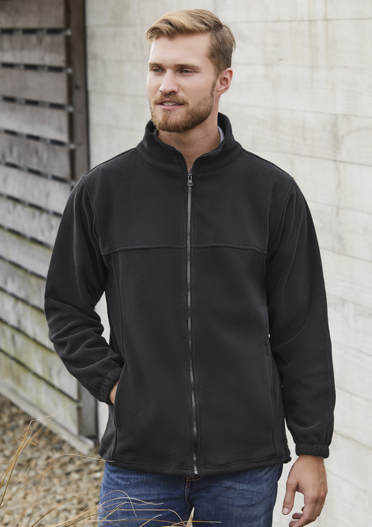 Biz Collection Mens Plain Micro Fleece Jacket