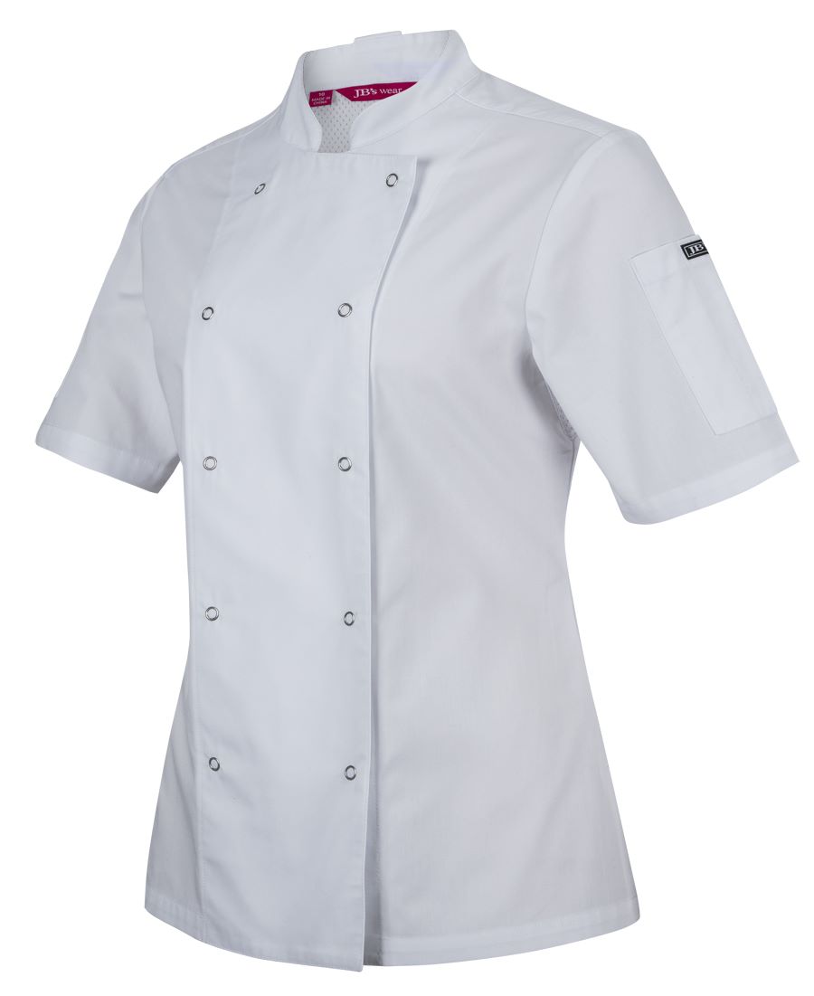 JB'S Ladies S/S Snap Button Chef Jacket