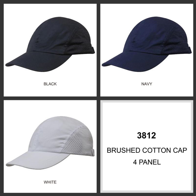 Headwear Cotton Sports Cap w/- Mesh Sides