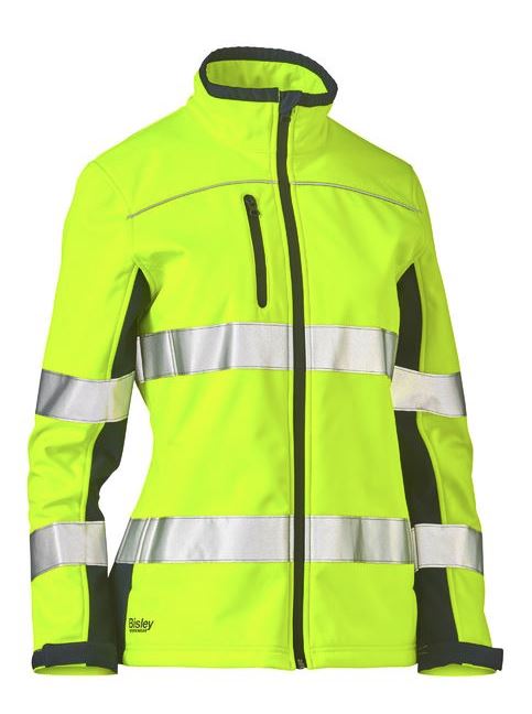 Women Taped 2 Tone Hi Vis Softshell Jacket