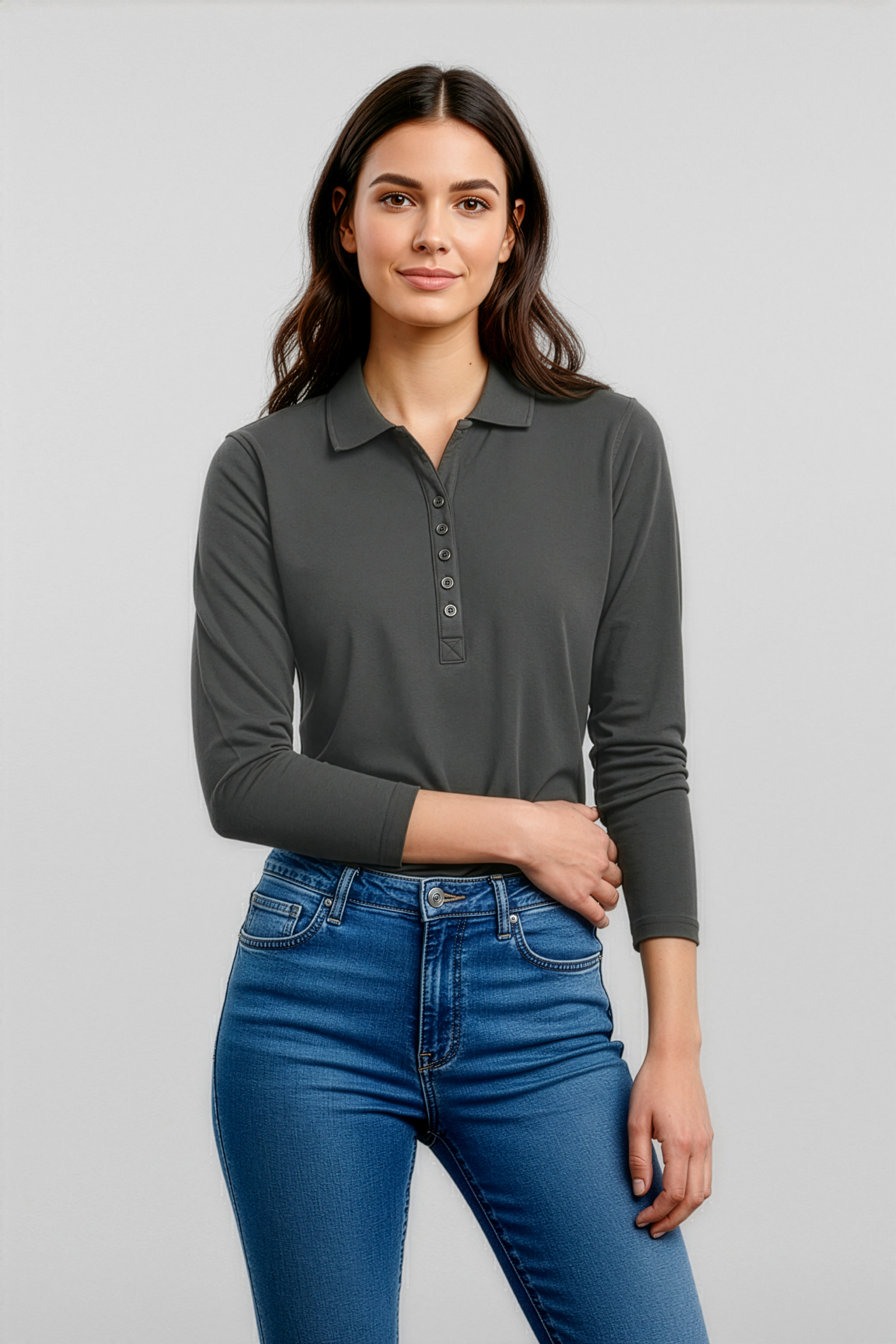Biz Collection Crew Ladies L/S Polo