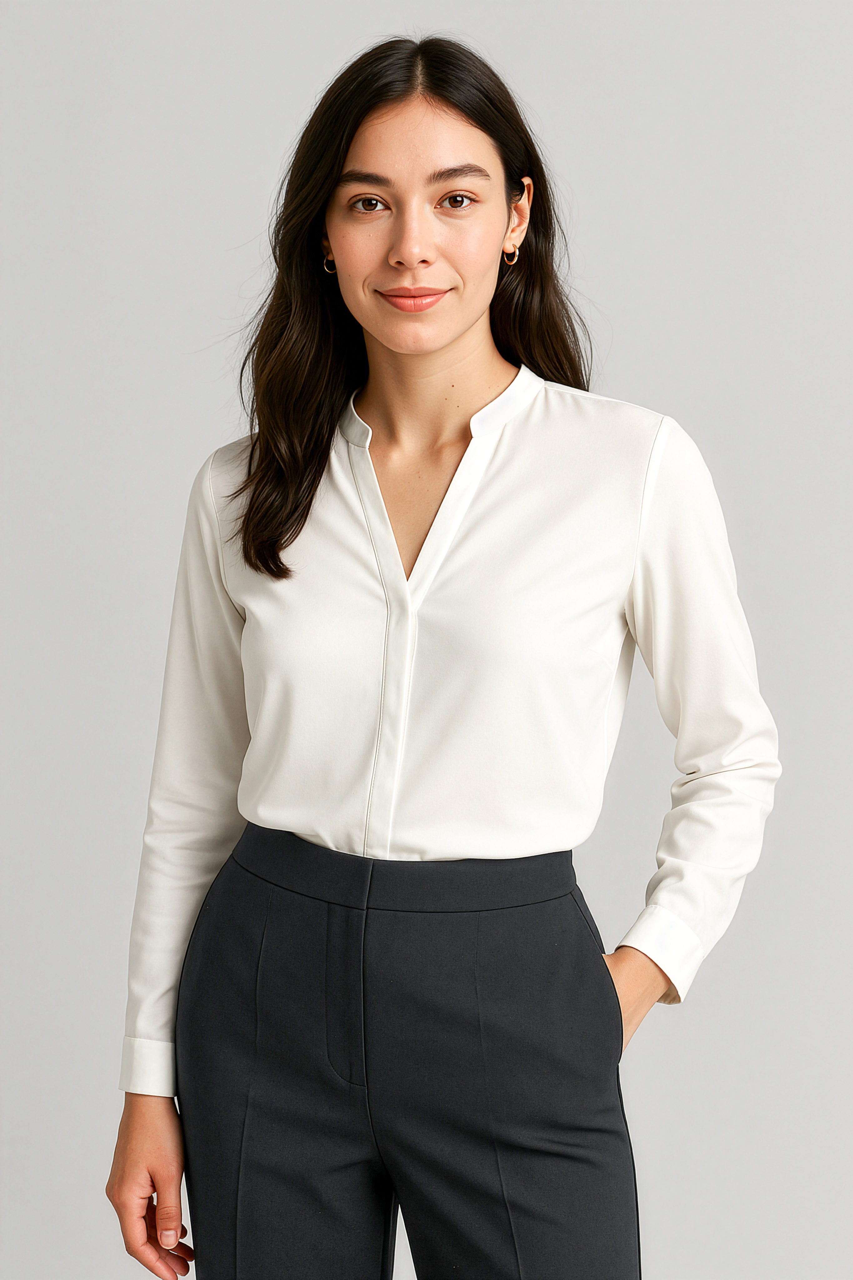 Biz Corporates Womens Juliette Plain Blouse