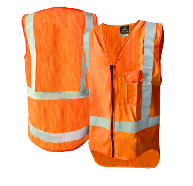 FR TTMC D/N Zipped Orange Vest