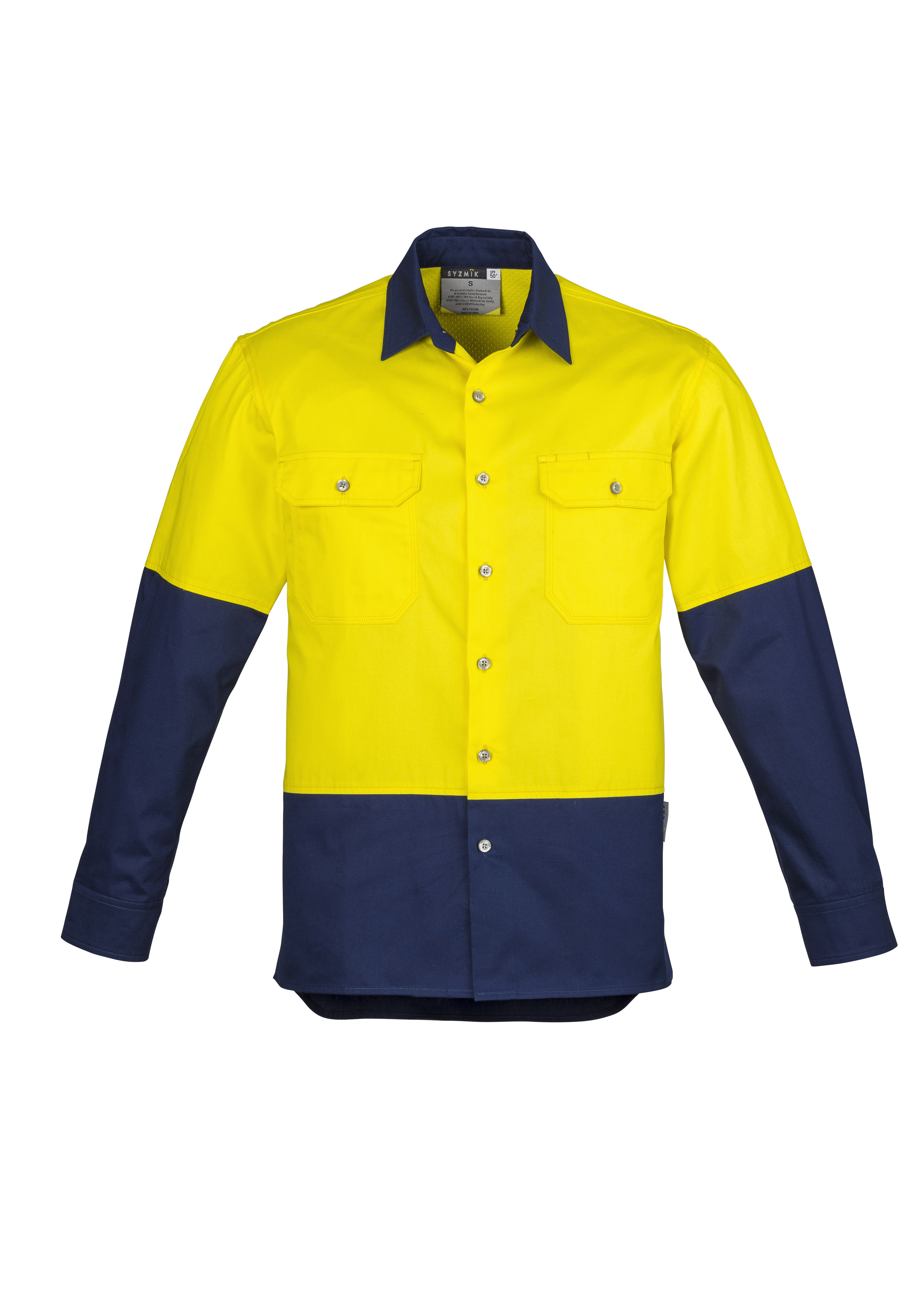 Syzmik Mens Hi Vis Spliced Industrial Shirts