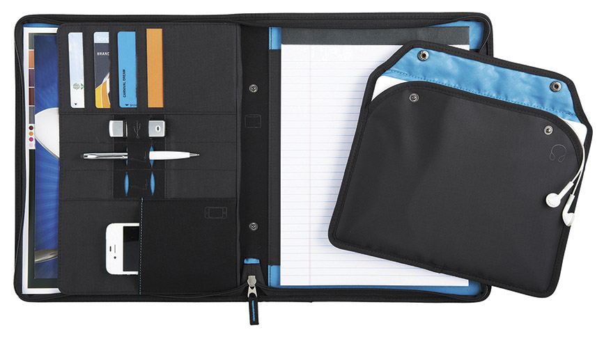 BMV Zoom 2-In-1 Tech Sleeve Zip Padfolio