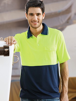 Hi Vis Short Sleeve Safety Polo