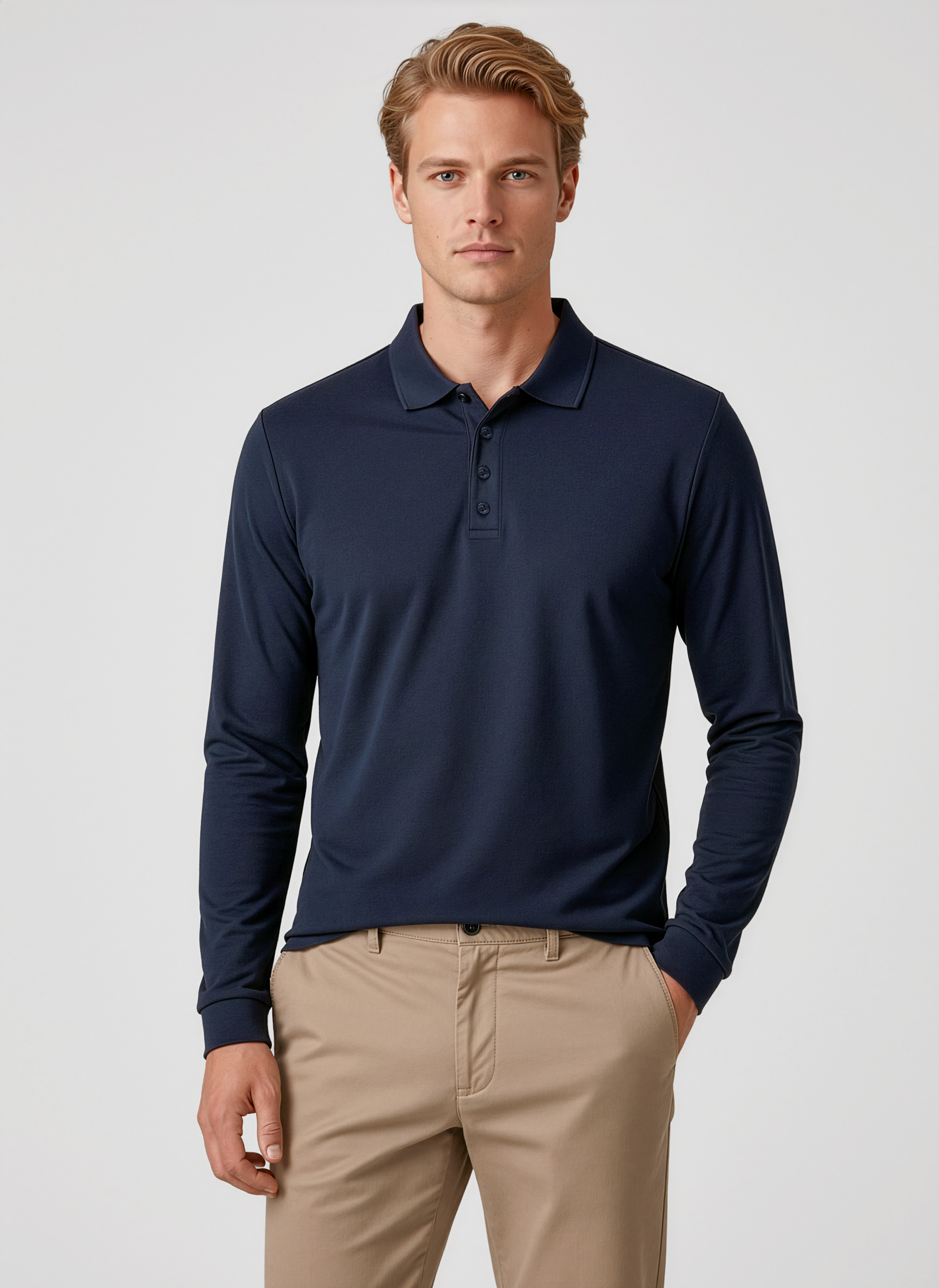 Action Mens L/S Polo