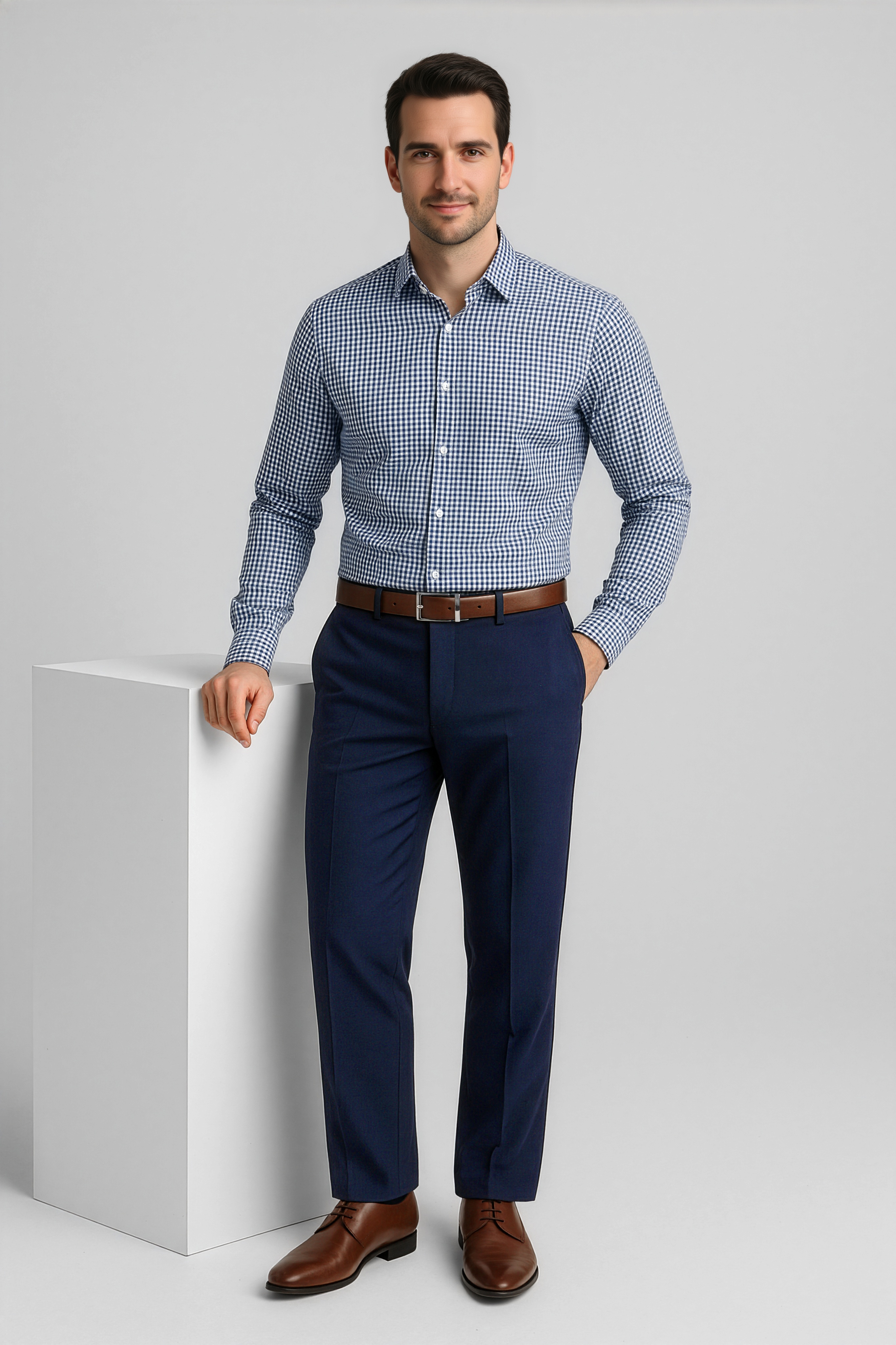 Biz Corporates Mens Flat Front Pant
