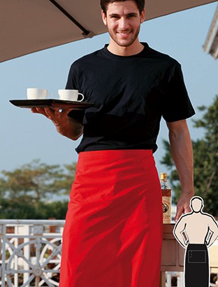 Polyester Drill Three Quarter Apron-With Pocket
