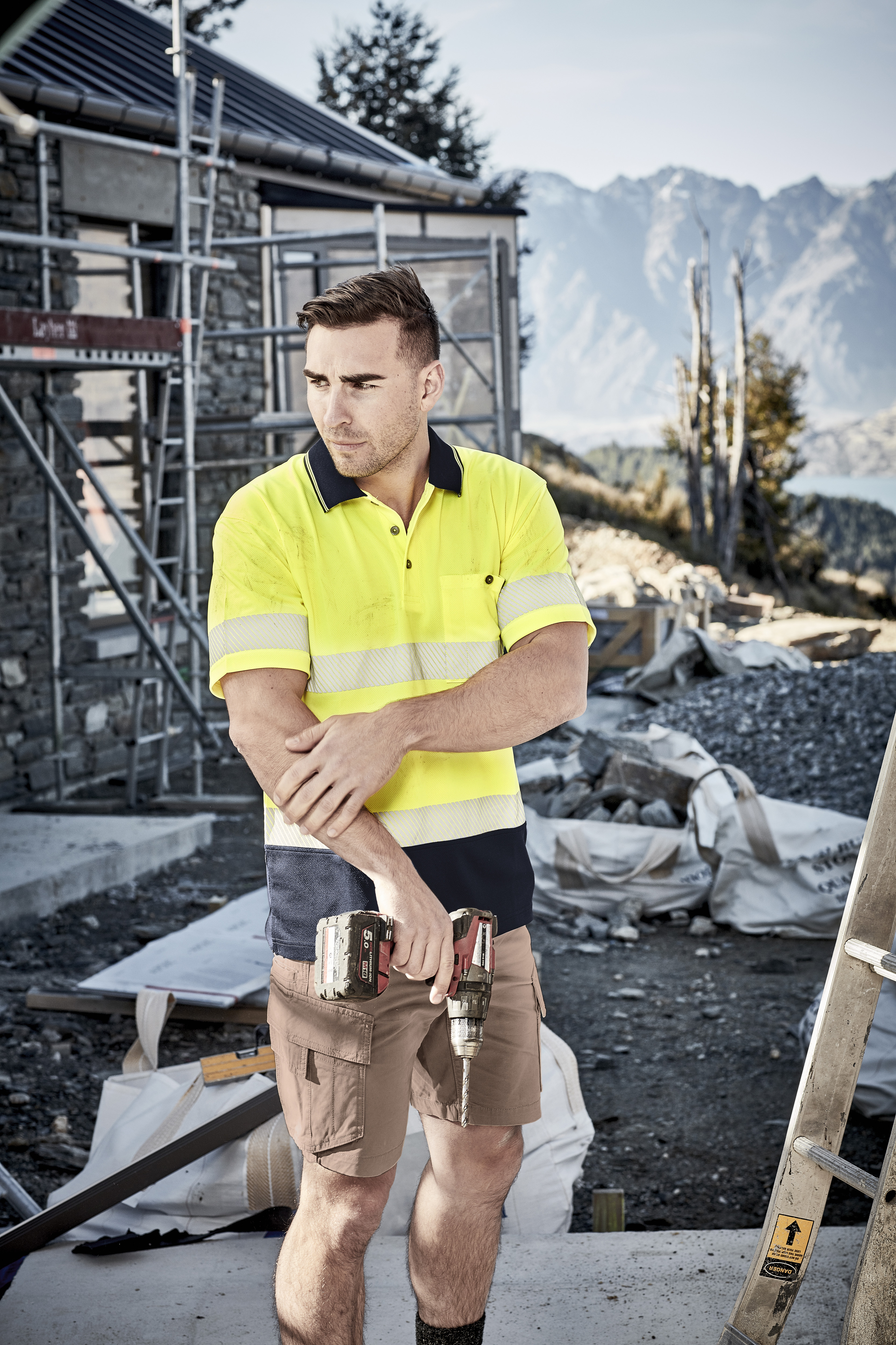 Syzmik Unisex Hi Vis Segmented S/S Polo - Hoop Taped