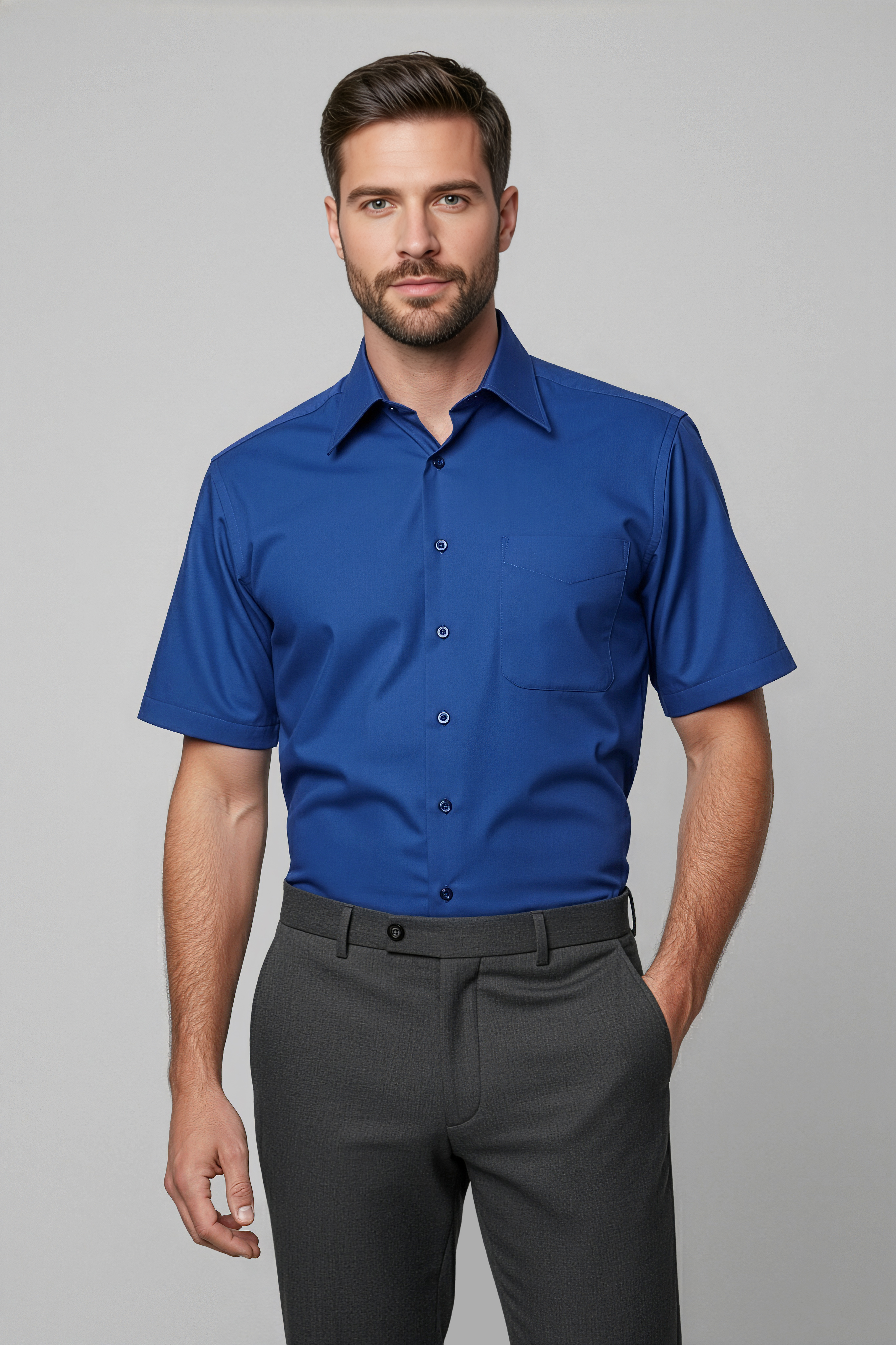 Biz Collection Mens Metro Short Sleeve Shirts