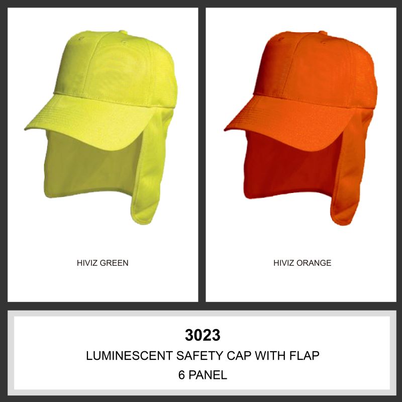 Headwear 6PNL Hi-Vis Luminescent Safety Legionnaire Cap