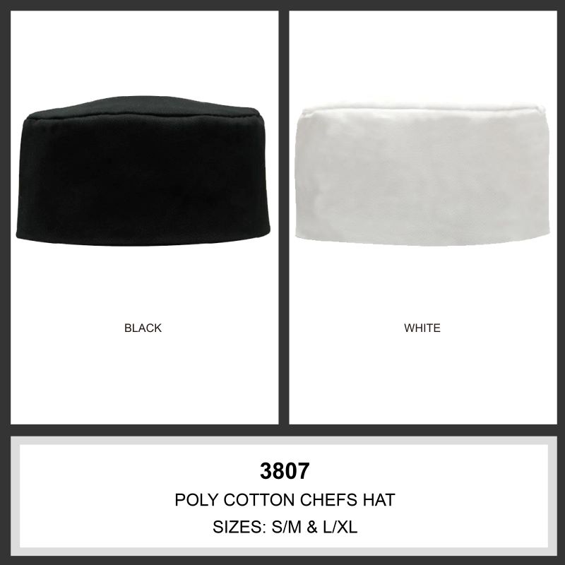 Headwear Poly Cotton Chefs Cap