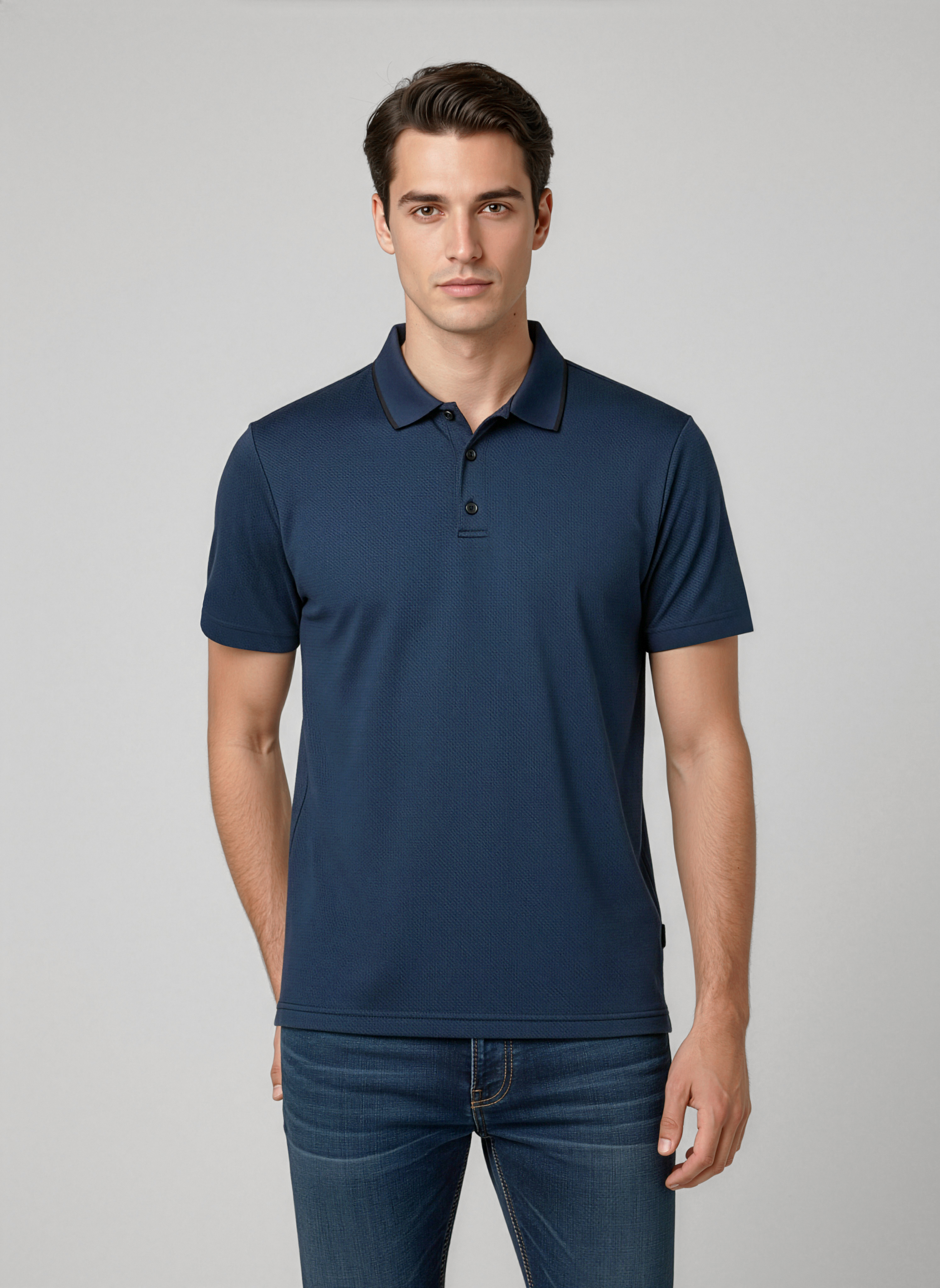 Echo Mens Houndstooth Polo