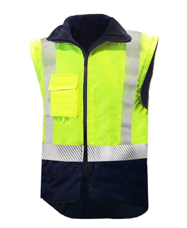D/N Essentials Yellow/Navy PU Coated Vest