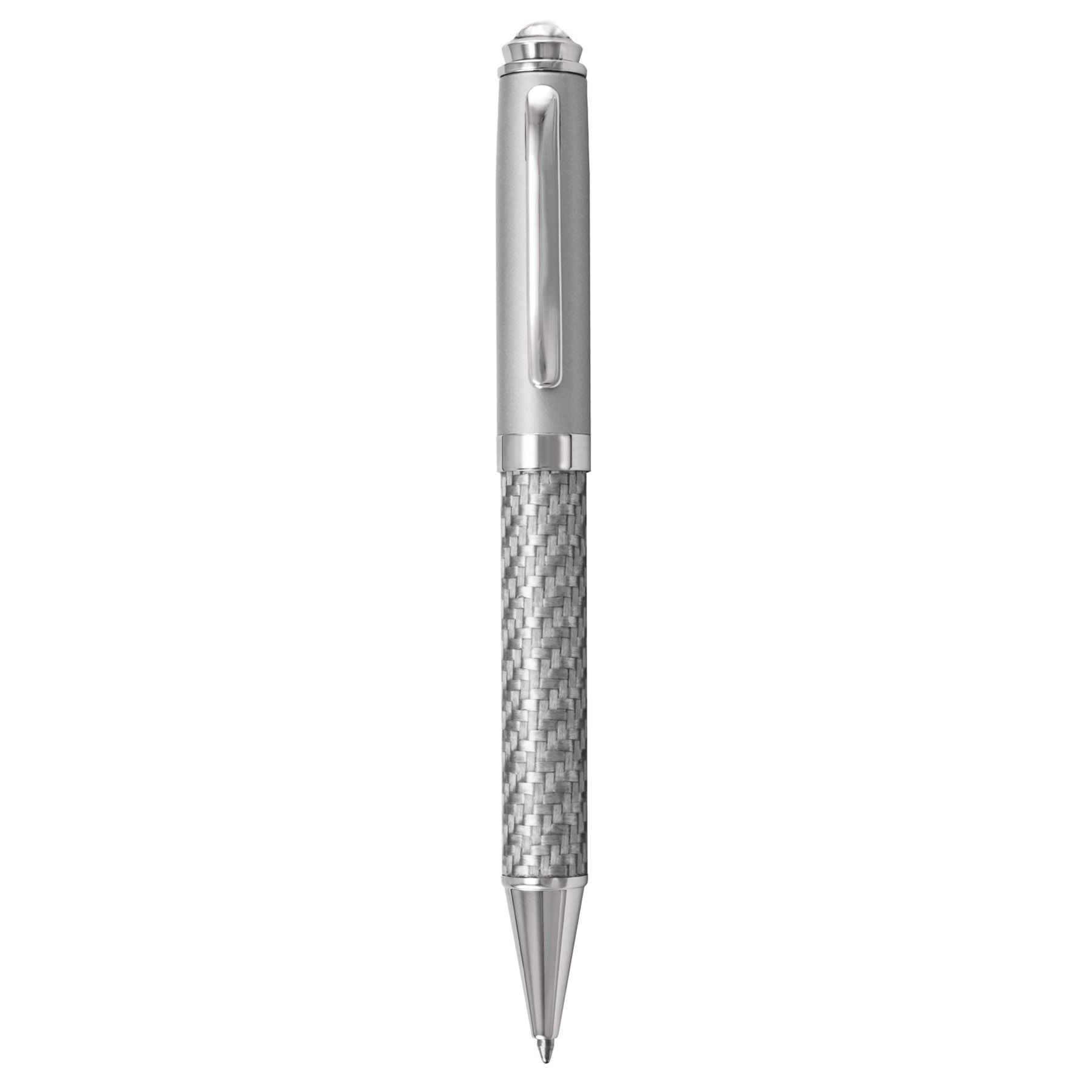 BMV Silver Carbon Fibre Ballpoint Pen
