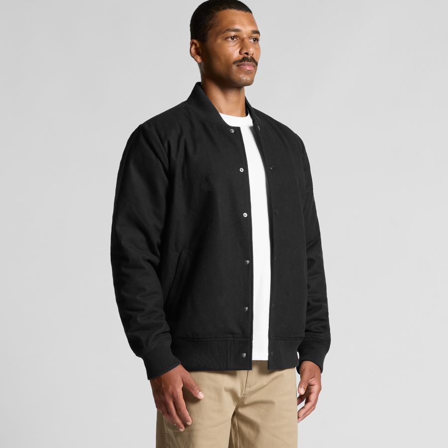 Mens Felt Bomber Jacket