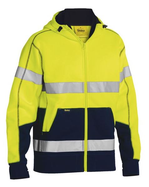 Bisley Taped Hi Vis Fleece Hoodie