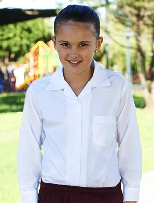 Girls Long Sleeve School Shirts-18-22