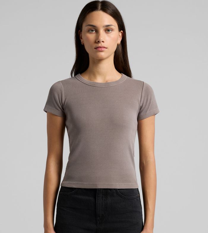 Womens Faded Organic Rib Tee