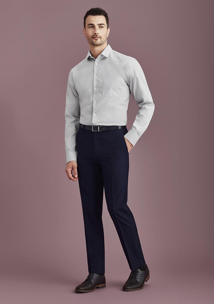 Biz Corporates Mens Slim Fit Flat Front Pant Regular