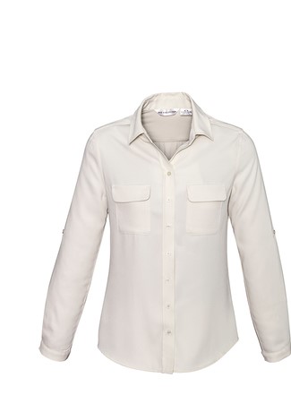 Madison LSd Blouse Incl Emb L/C-Landmark Hm-Grey/Gold - Blk & Blk/Gold - Ivory