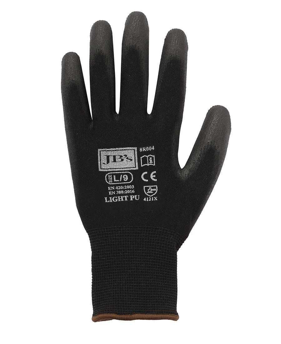 JB's Black Light PU Breathable Glove (12 pack)