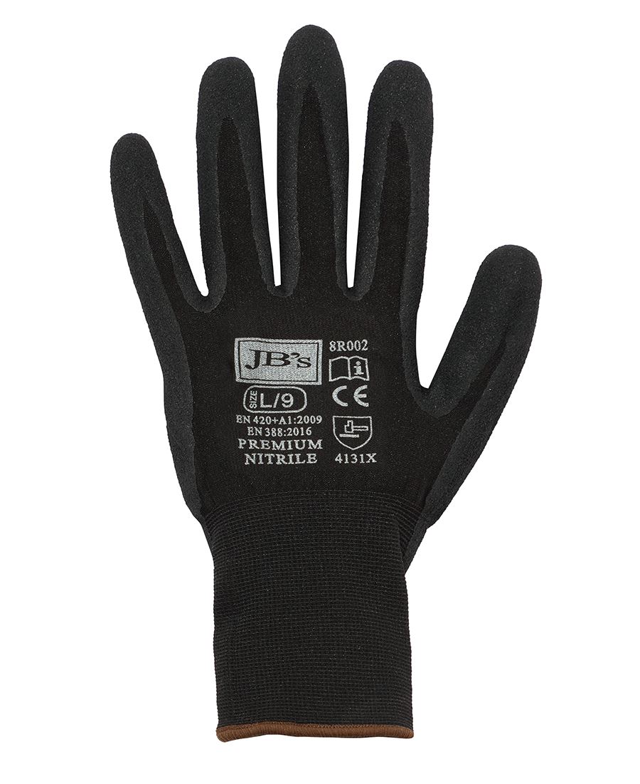 JB's Premium Black Nitrile Breathable Glove (12 pack)