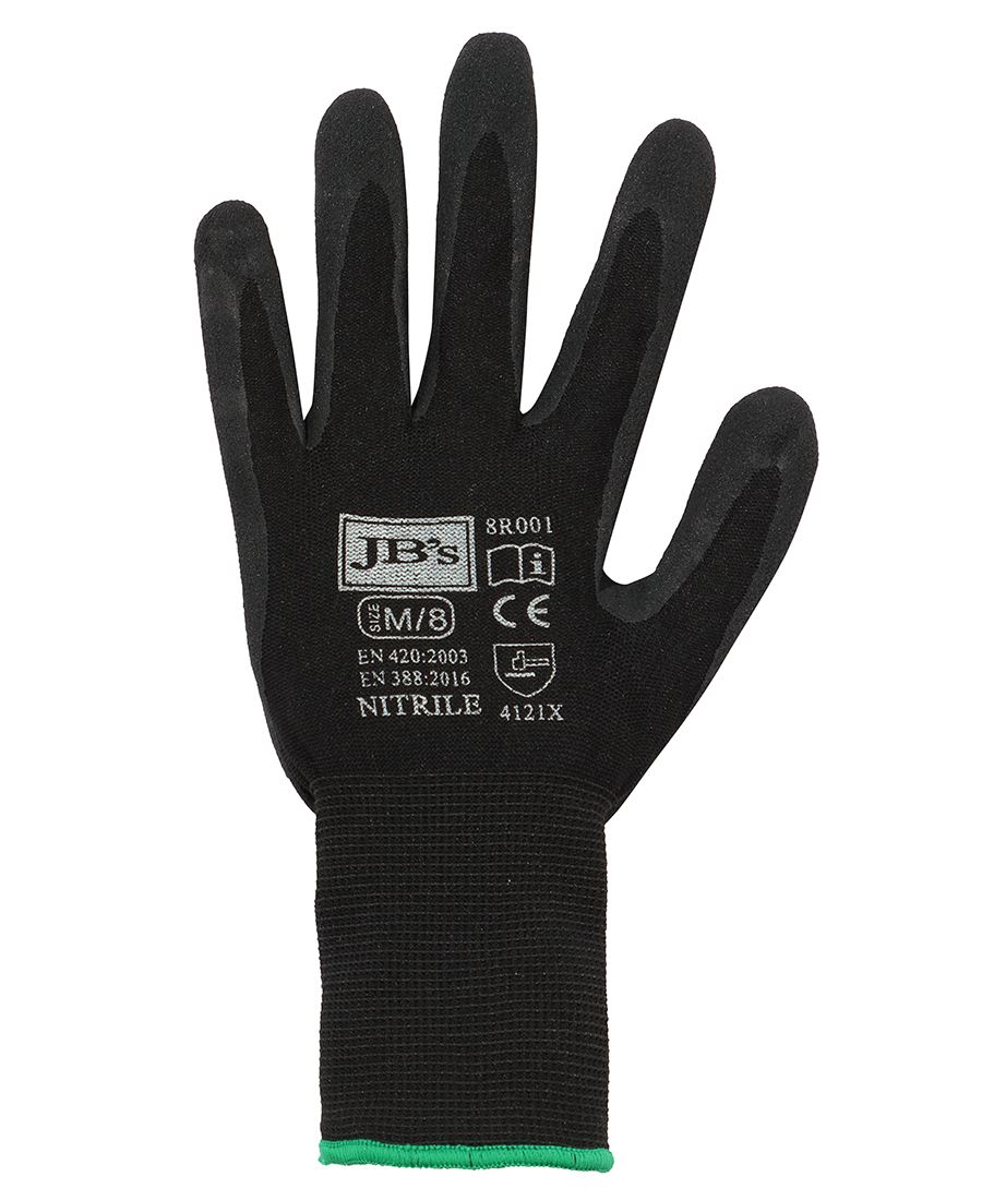 JB's Black Nitrile Breathable Glove (12 pack)