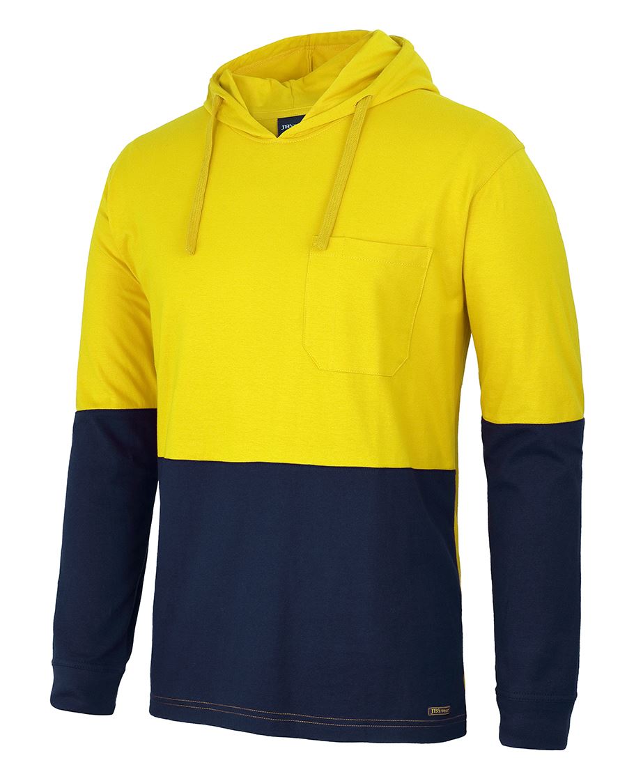 JB's Hi Vis L/S Cotton Tee with Hood