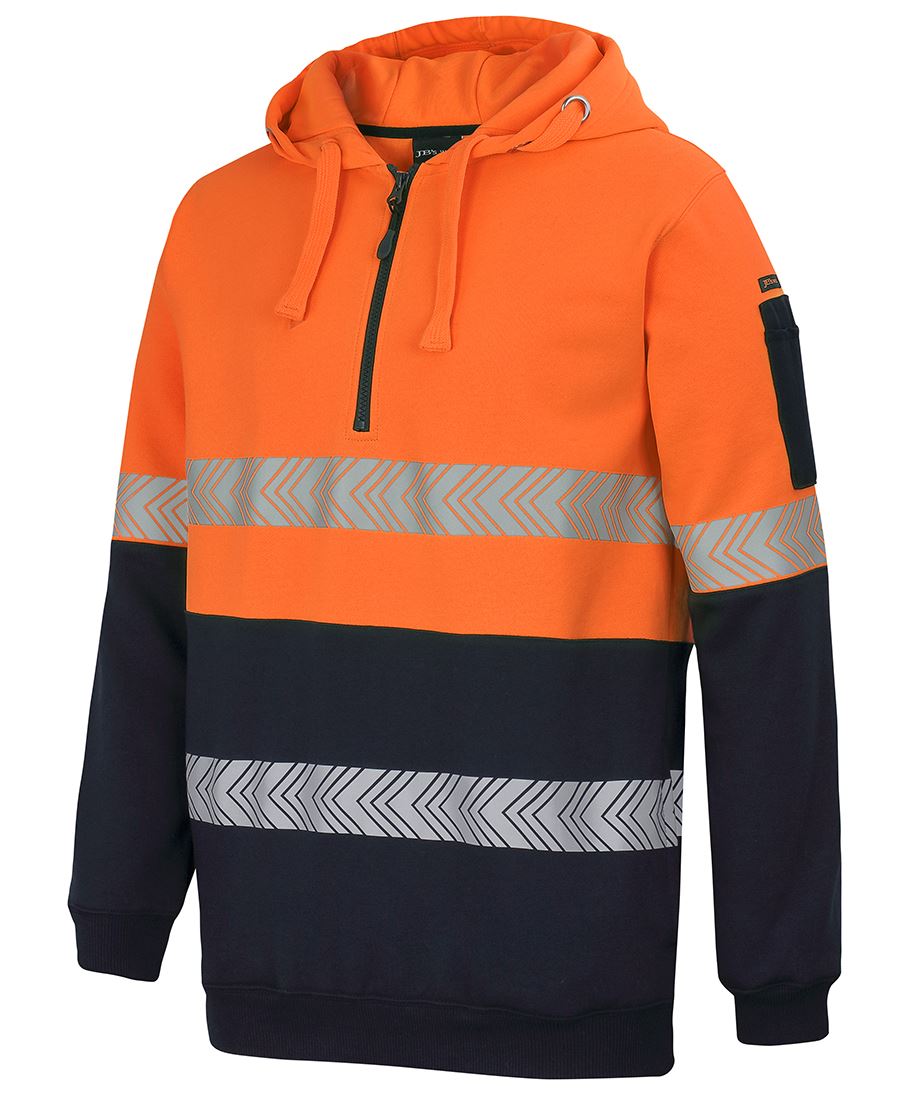 JB's Hi Vis (D+N) 1/2 Zip Segmented Tape Hoodie