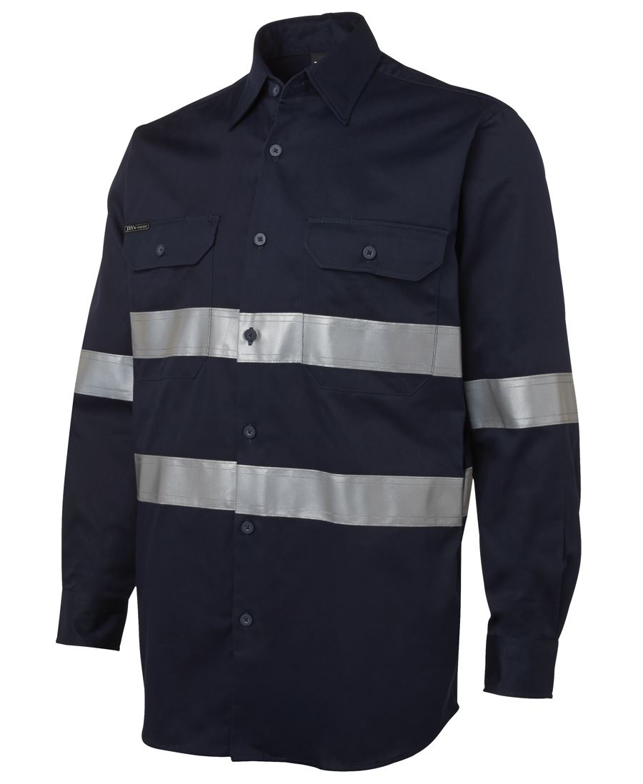 JB's L/S 190G Work Shirt with Reflective Tape