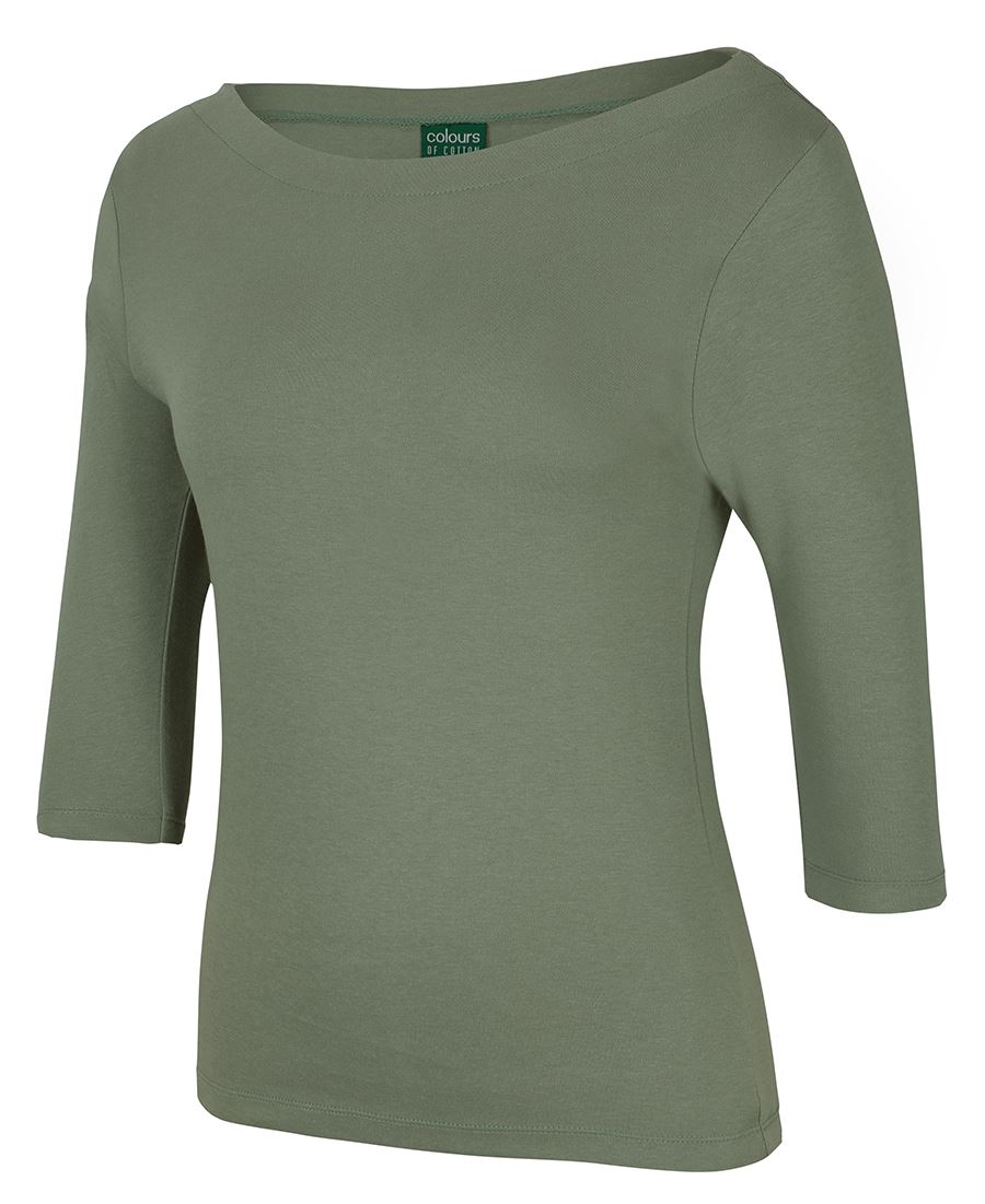 JBs C of C Ladies 3/4 Sleeve Boat Neck Tee