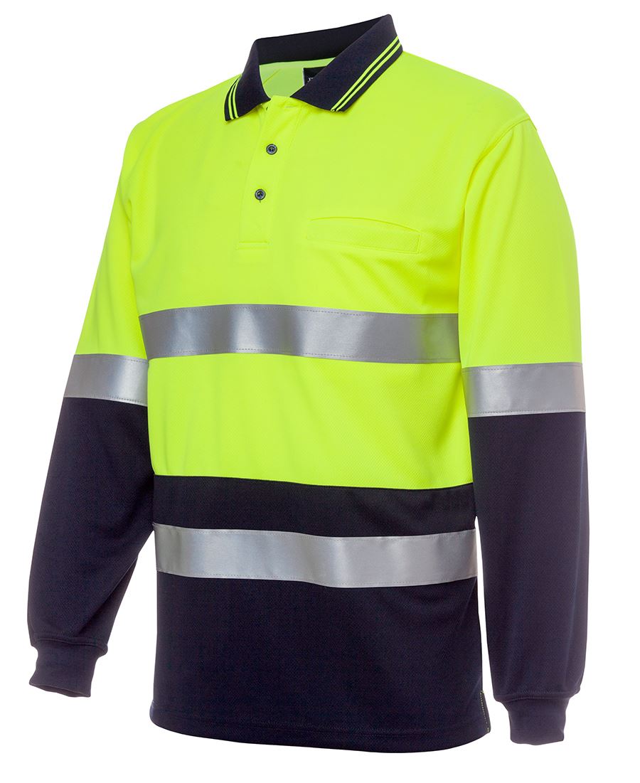 JB's Hi Vis L/S (D+N) Cotton Back Polo