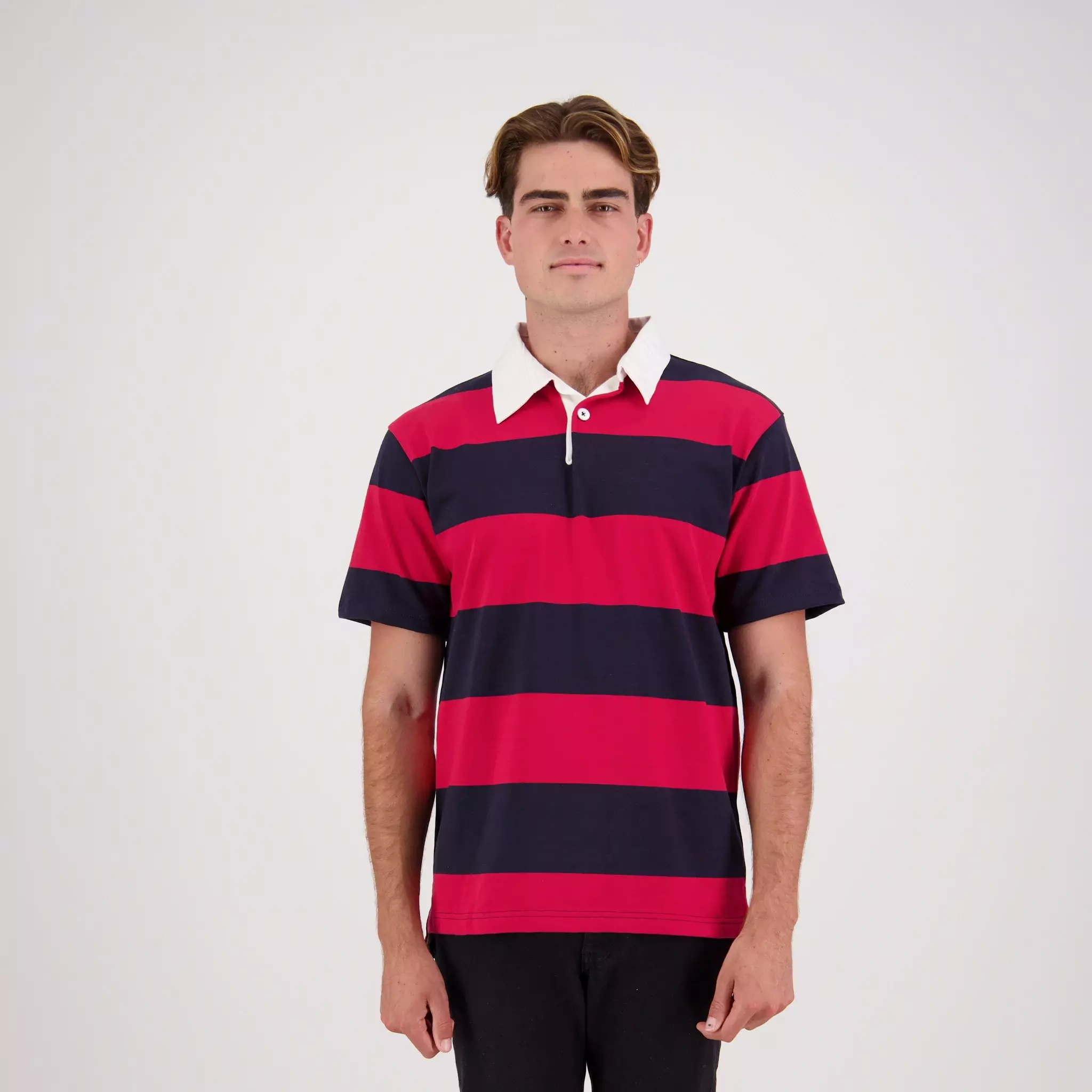 Cloke Short-Sleeved Striped Rugby Jersey