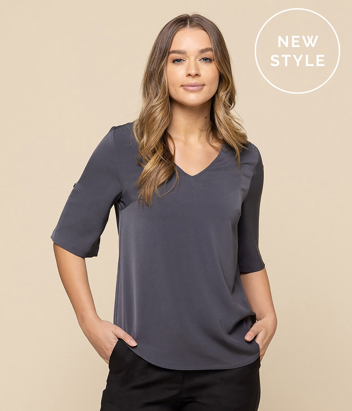 Gloweave Womens Reese V Neck Top