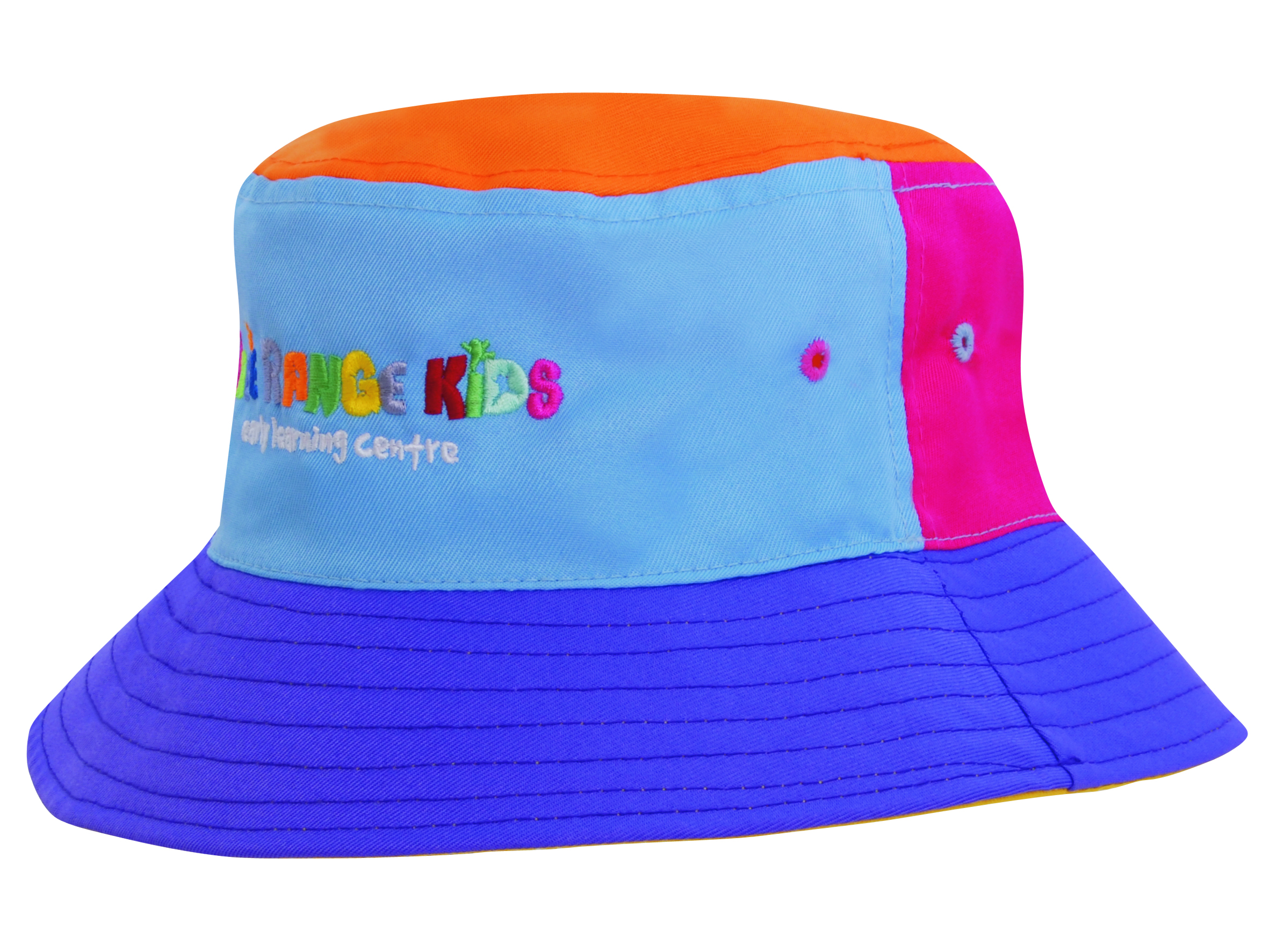 Headwear Multi-Coloured Breathable Poly/Twill Bucket Hat