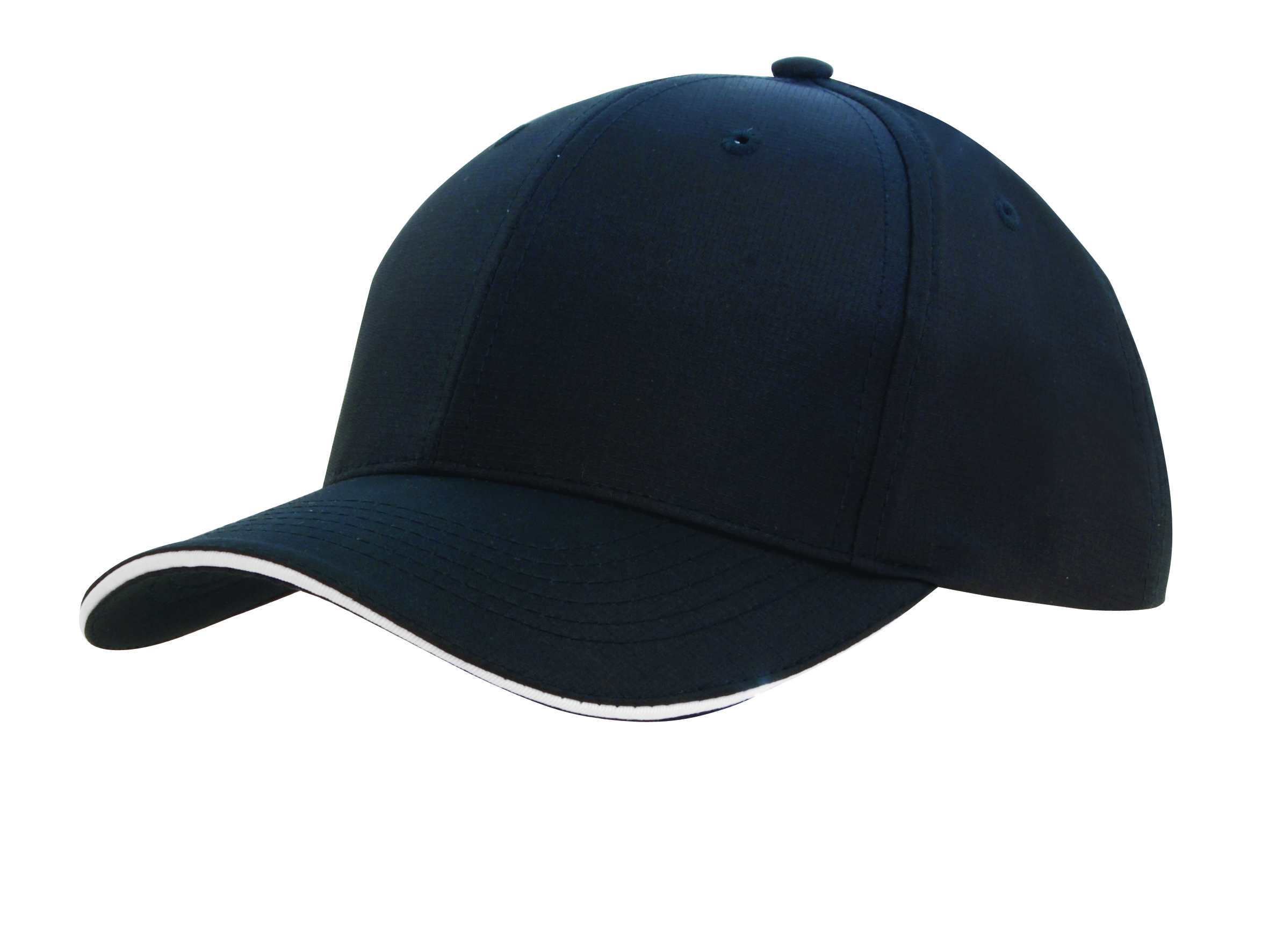 Headwear 6PNL Sports Rip-Stop Cap w/- Sandwich Peak Trim