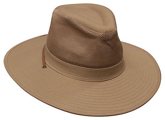 Headwear Safari Cotton Twill Hat w/- Mesh Crown