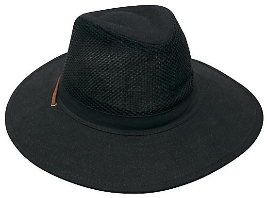 Headwear Collapsible Safari Cotton Twill Hat w/- Mesh Crown