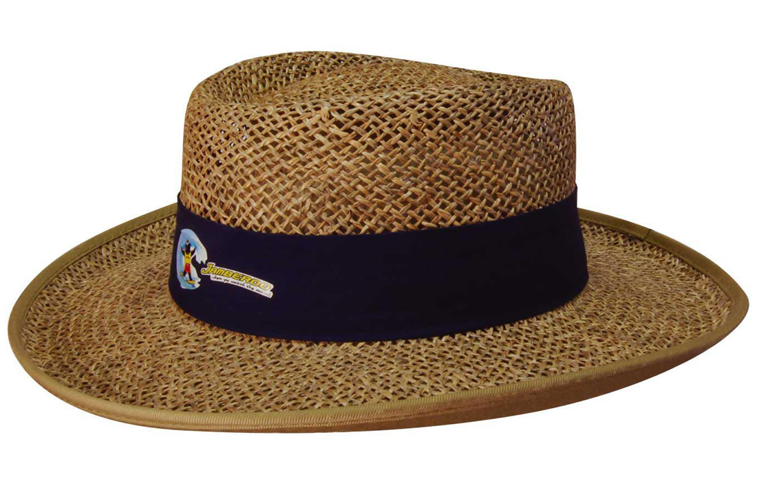 Headwear Classic Style String Straw w/- Material Under Brim