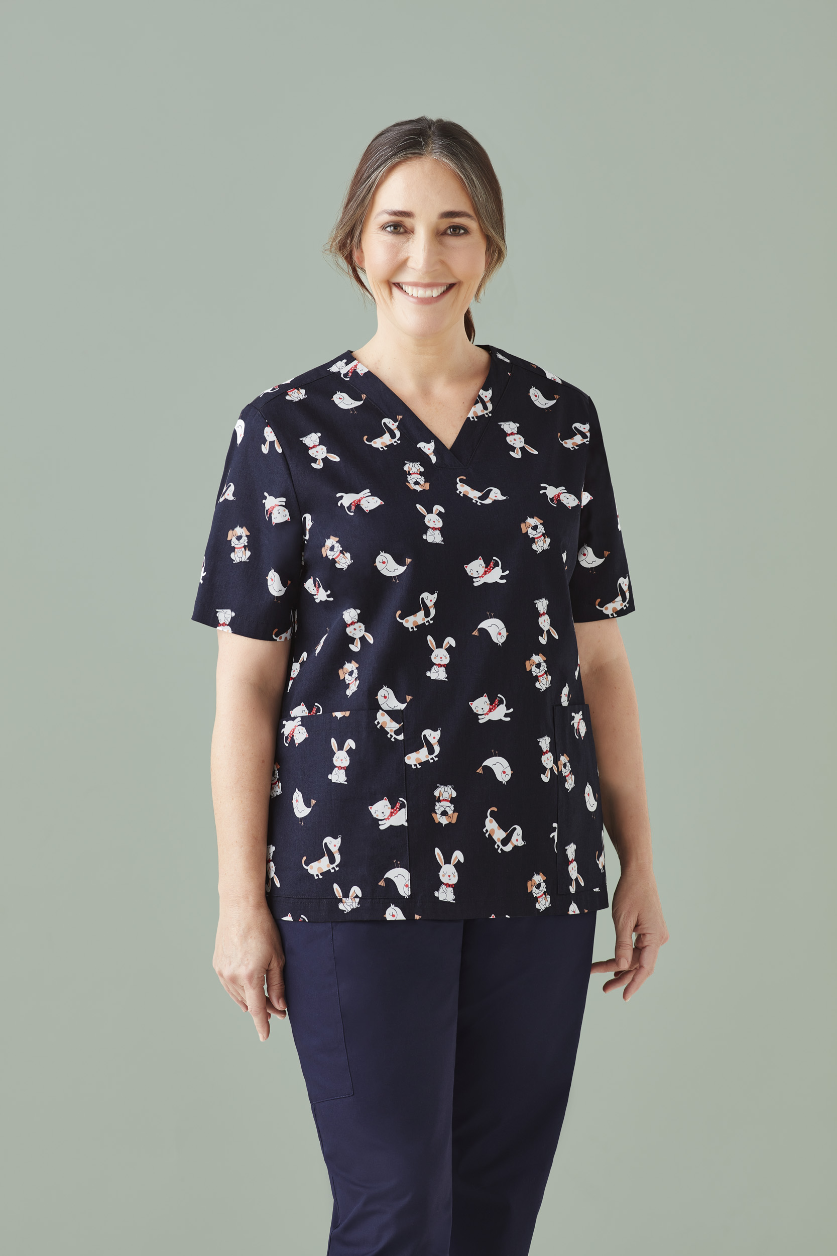 Biz Care Womens Best Friends Scrub Top