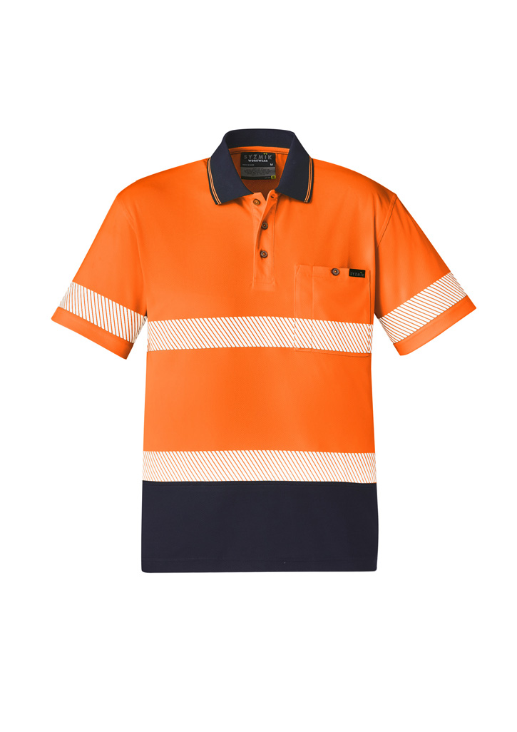 Syzmik Unisex Hi Vis Segmented S/S Polo - Hoop Taped