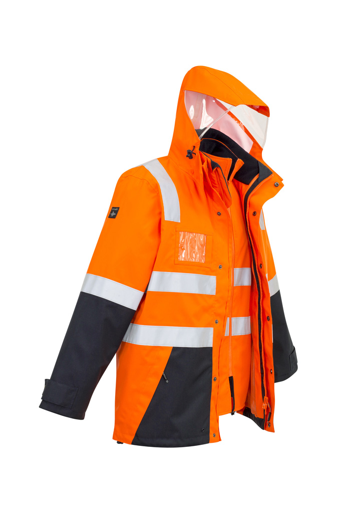 Syzmik Mens Hi Vis 4 in 1 Waterproof Jacket