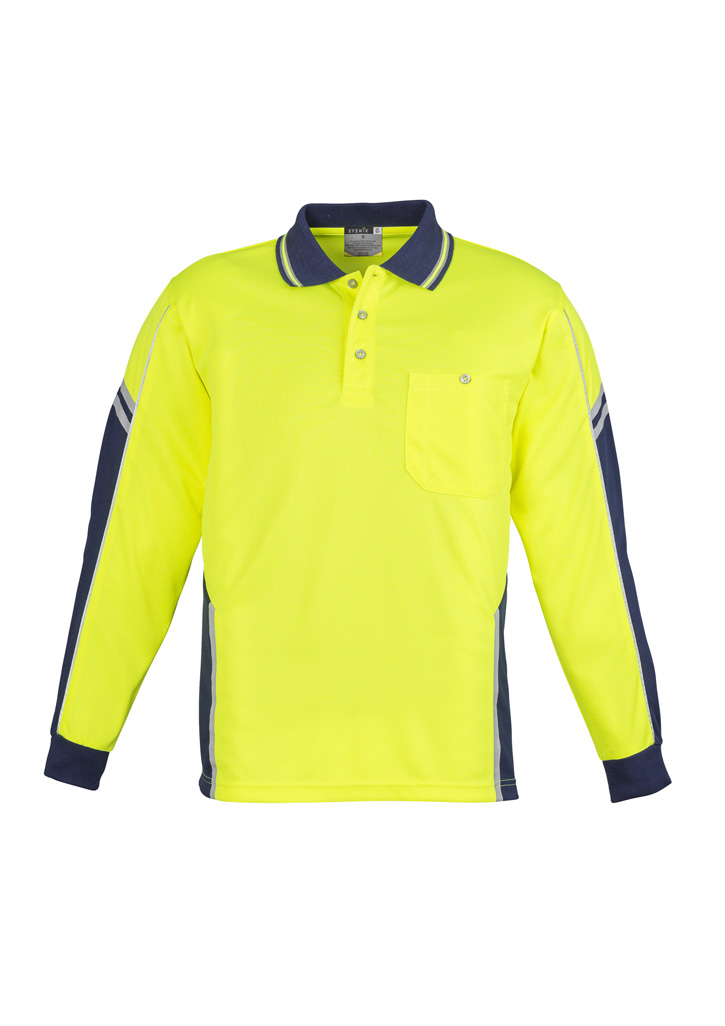 Syzmik Mens Hi Vis Squad L/S Polo