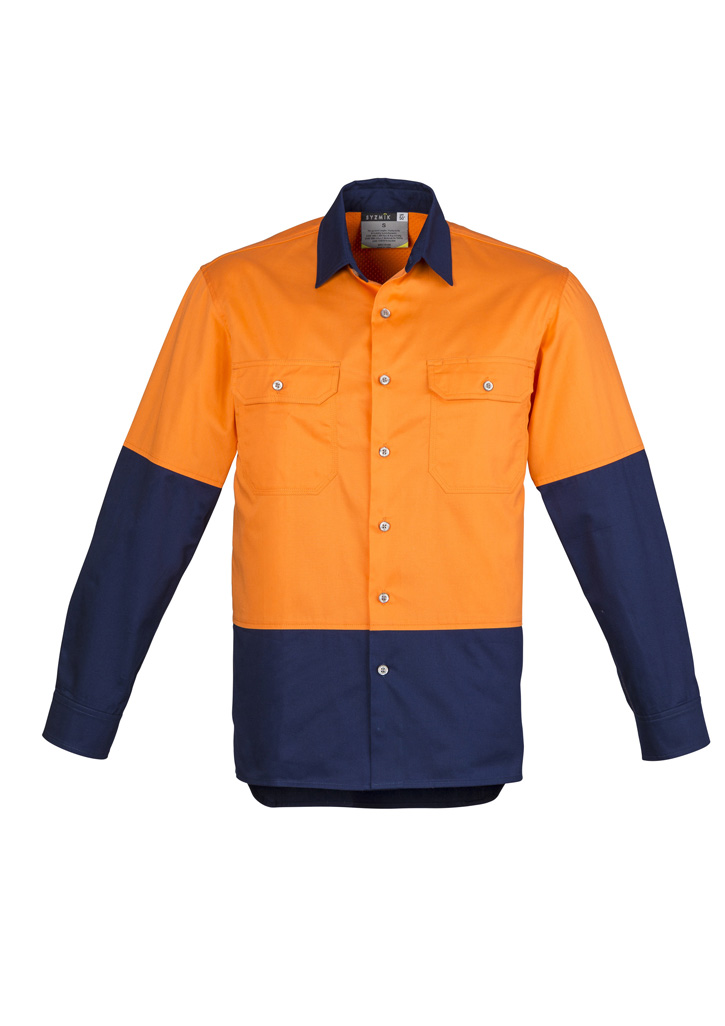 Syzmik Mens Hi Vis Spliced Industrial Shirts