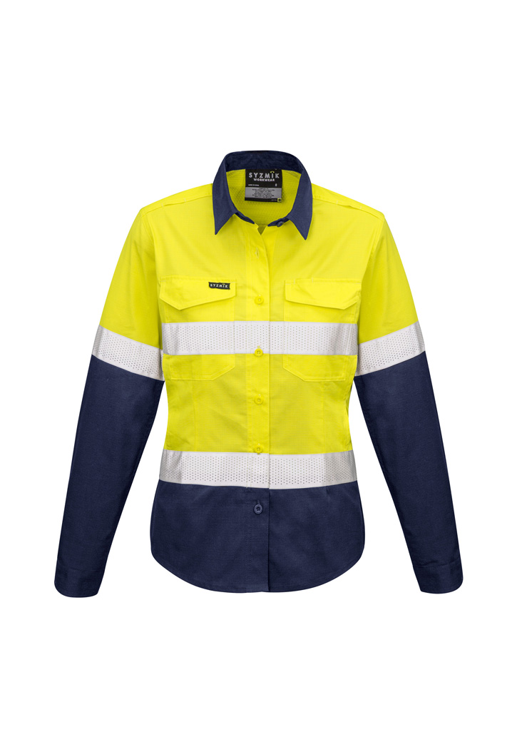 Syzmik Womens Rugged Cooling Taped Hi Vis Spliced Shirts