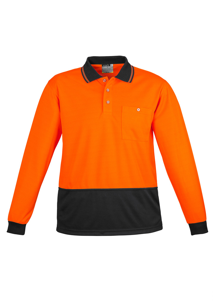 Syzmik Unisex Hi Vis Basic Spliced Polo - Long Sleeve